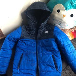 The North Face Boys M Reversible Perrito Coat-Blue
